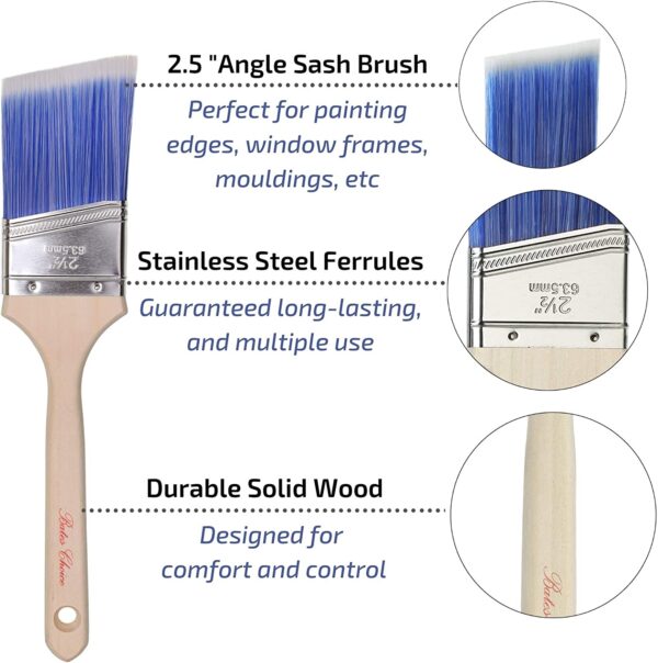 Bates Paint Roller - Paint Brush, Paint Tray, Roller Paint Brush, 11 Piece Home Painting Supplies, Foam Brush, House Painting Tray, Painting Tools, Roller and Paint Brushes, Interior Paint Brushes - Image 8