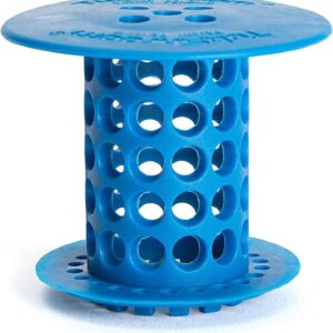 TubShroom Revolutionary Tub Drain Protector Hair Catcher/Strainer/Snare, Blue