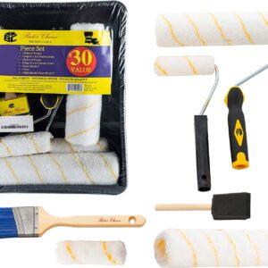 Bates Paint Roller - Paint Brush, Paint Tray, Roller Paint Brush, 11 Piece Home Painting Supplies, Foam Brush, House Painting Tray, Painting Tools, Roller and Paint Brushes, Interior Paint Brushes