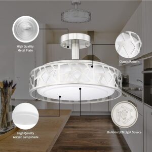 VICNIE 14inch Semi-Flush Mount Ceiling Light